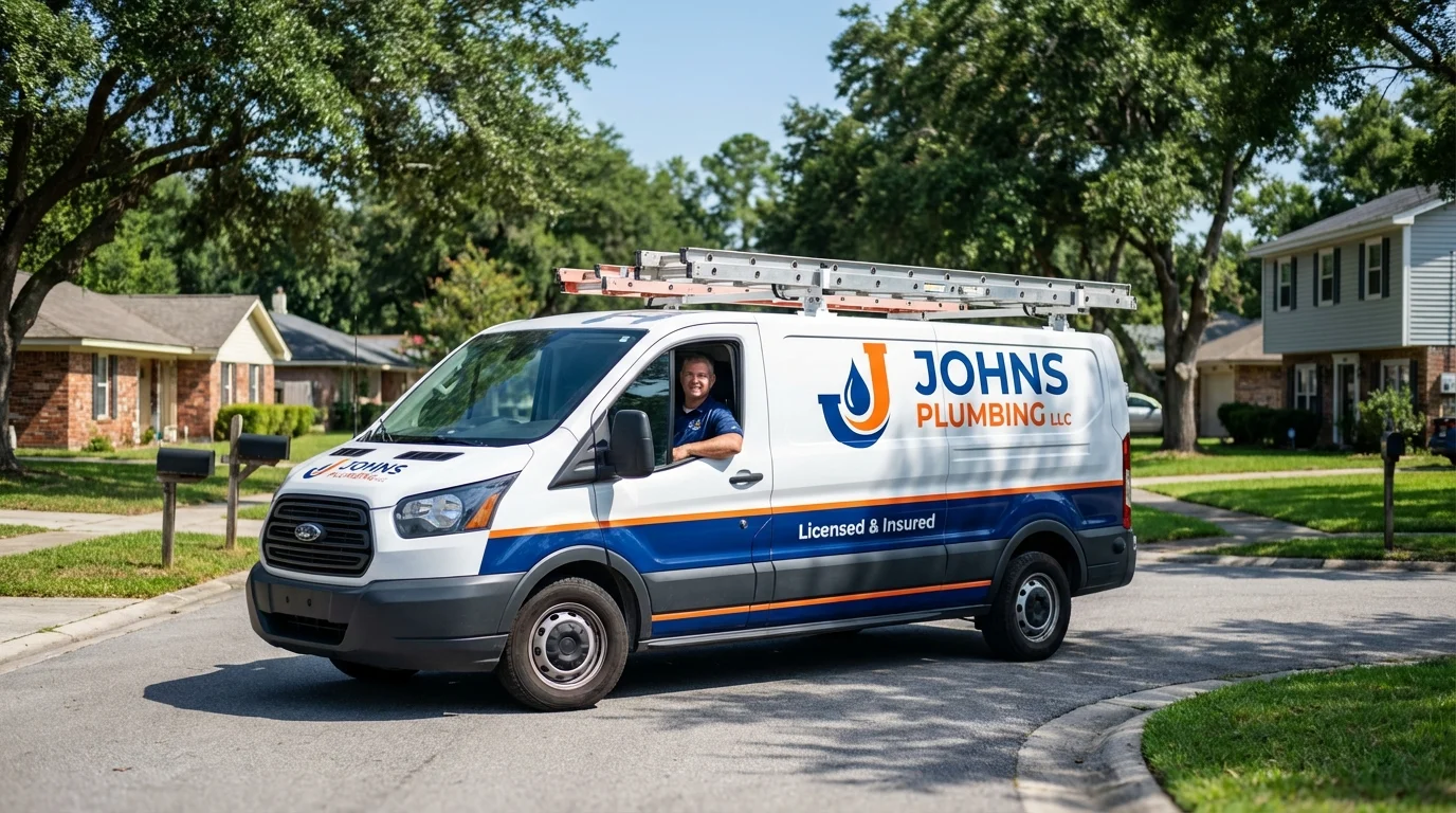 Johns Plumbing LLC service van in Canonsburg, PA