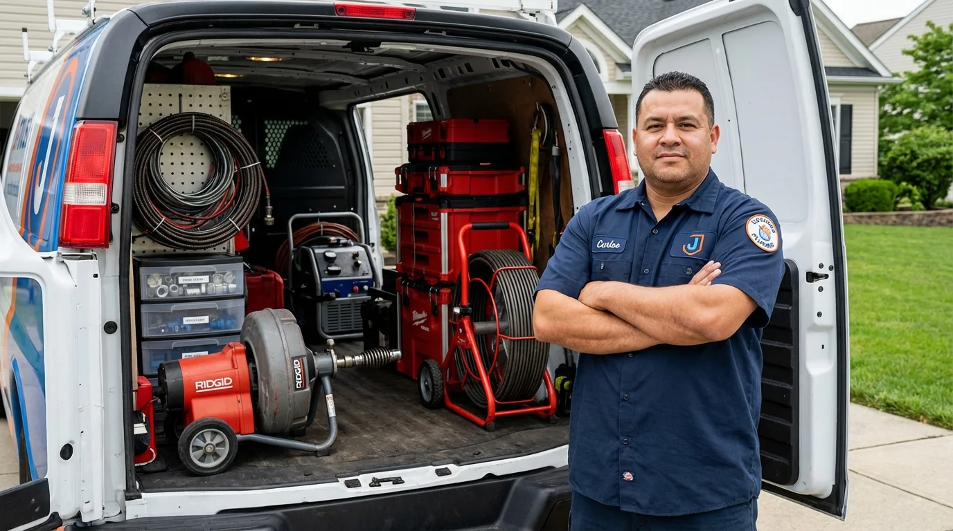 Professional drain cleaning equipment and Johns Plumbing LLC plumber in Canonsburg