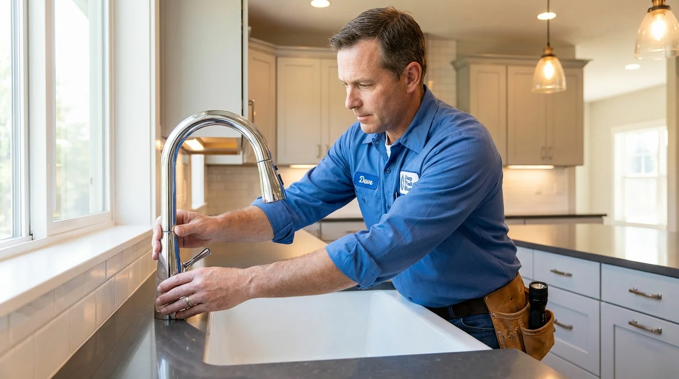 Kitchen faucet installation by Johns Plumbing LLC in Canonsburg